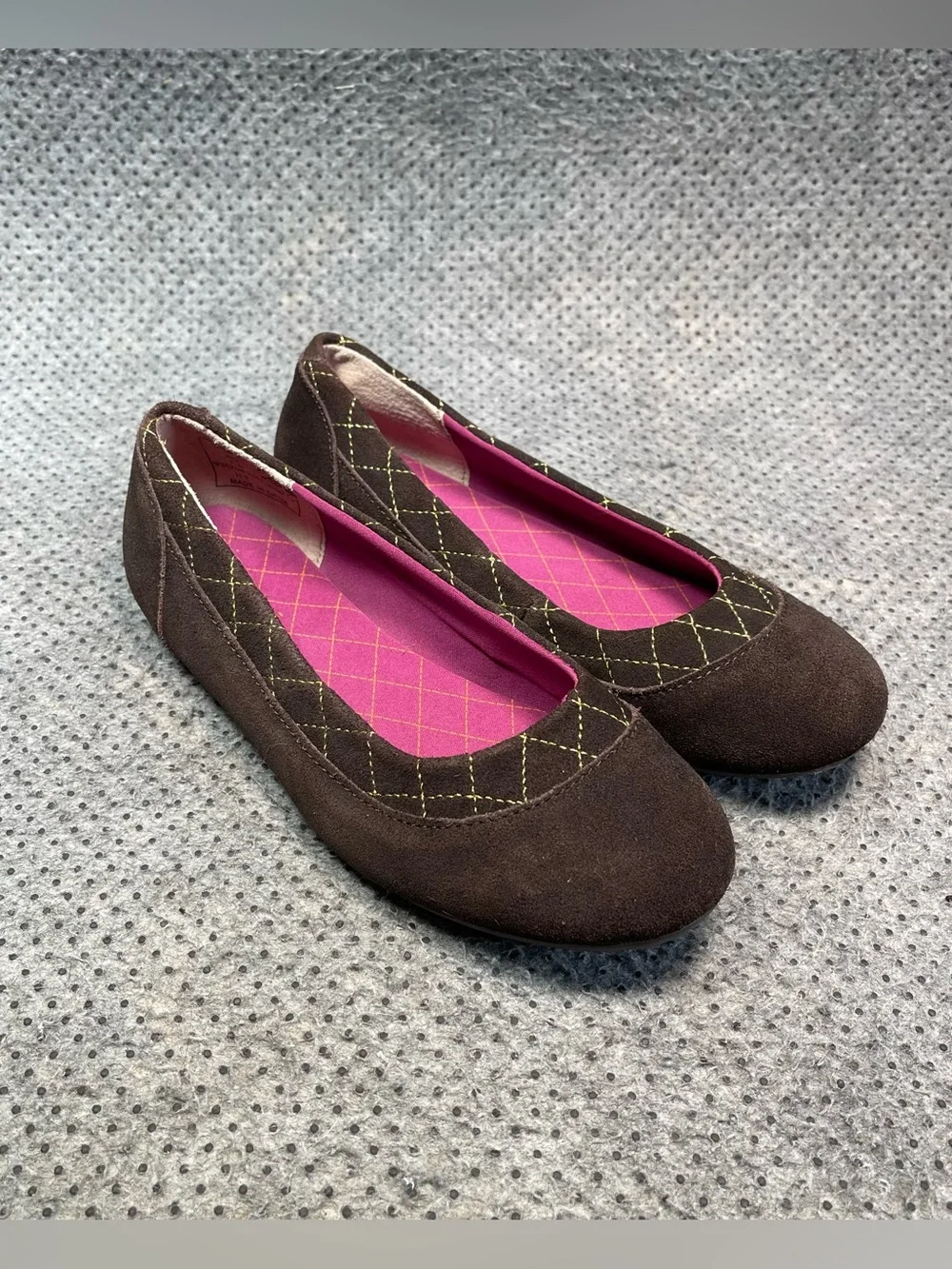 Land’s End Dory Slip On Brown Suede Shoes Size 7 Women’s